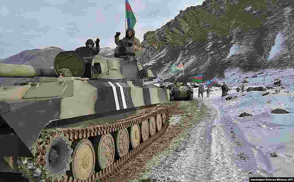 The Azerbaijani army prepares on November 25, 2020 to retake control of the Kalbacar district, which lies to the northwest of Nagorno-Karabakh and borders on Armenia. Its loss in 1993 to ethnic Armenian forces proved another turning point in the 1992-1994 Karabakh War. Kalbacar's fall was followed by the collapse of Azerbaijani President Albufaz Elchibey's government two months later, and the advent to power of Heidar Aliyev, father of Azerbaijan's current president, Ilham Aliyev.&nbsp;