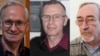 (Left to right) Former State Institute of Organic Synthesis Technology scientists Vil Mirzayanov, Vladimir Uglyov, and Leonid Rink