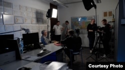 Рабочий момент съемок документального сериала "За Нашу Свободу"