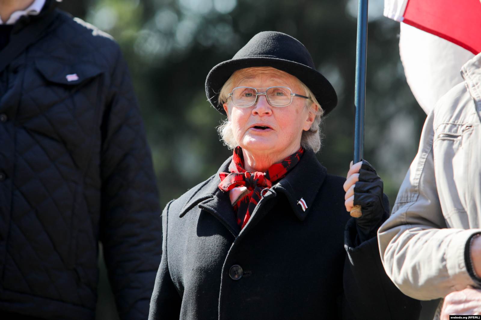Нина Багинская в Куропатах, 5 апреля 2015 года. Фото: svaboda.org (RFE/RL)